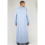 TT-001 Men's Blue Thobe Emirati Islamic Clothing String Tassel - Image 6