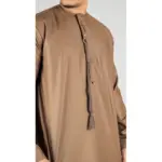 TT-001 Men's Bronze Thobe Emirati Islamic Clothing String Tassel - Image 2