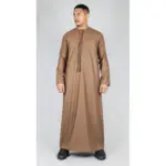 TT-001 Men's Bronze Thobe Emirati Islamic Clothing String Tassel - Image 3