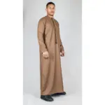 TT-001 Men's Bronze Thobe Emirati Islamic Clothing String Tassel - Image 5