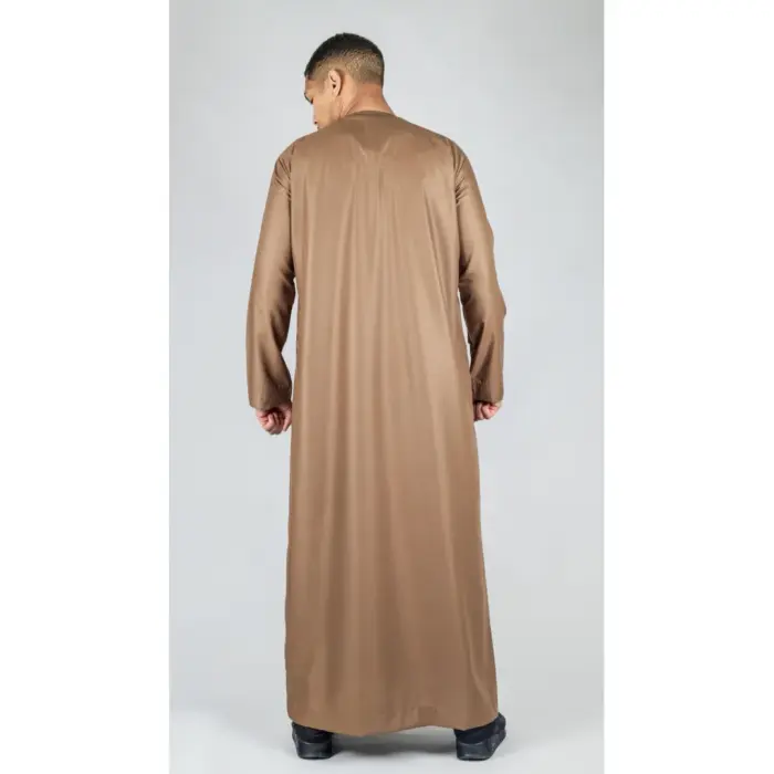 TT-001 Men's Bronze Thobe Emirati Islamic Clothing String Tassel - Image 6