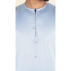 Alternative view of TT-002 Men's Grey Satin Emirati Thobe Islamic Clothing