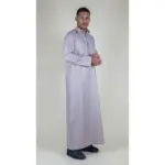 101 - Men's Beige Islamic Muslim Cotton Thobe Jubba - Image 4