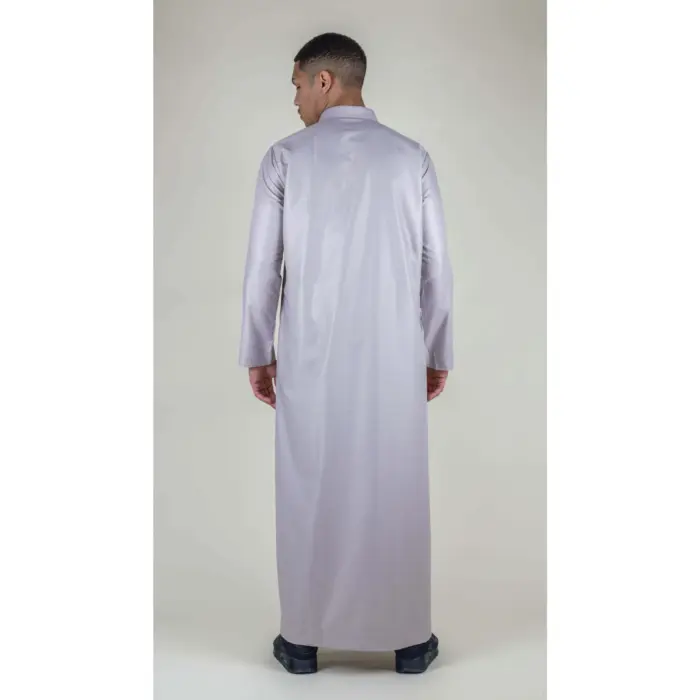 101 - Men's Beige Islamic Muslim Cotton Thobe Jubba - Image 5
