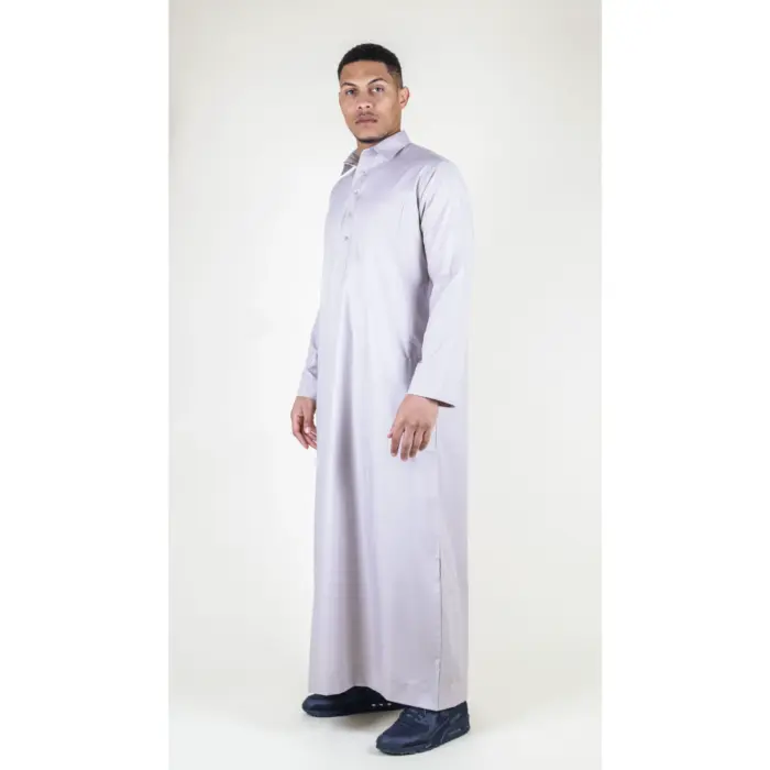 101 - Men's Cream Islamic Muslim Cotton Thobe Jubba - Image 2