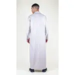101 - Men's Cream Islamic Muslim Cotton Thobe Jubba - Image 5