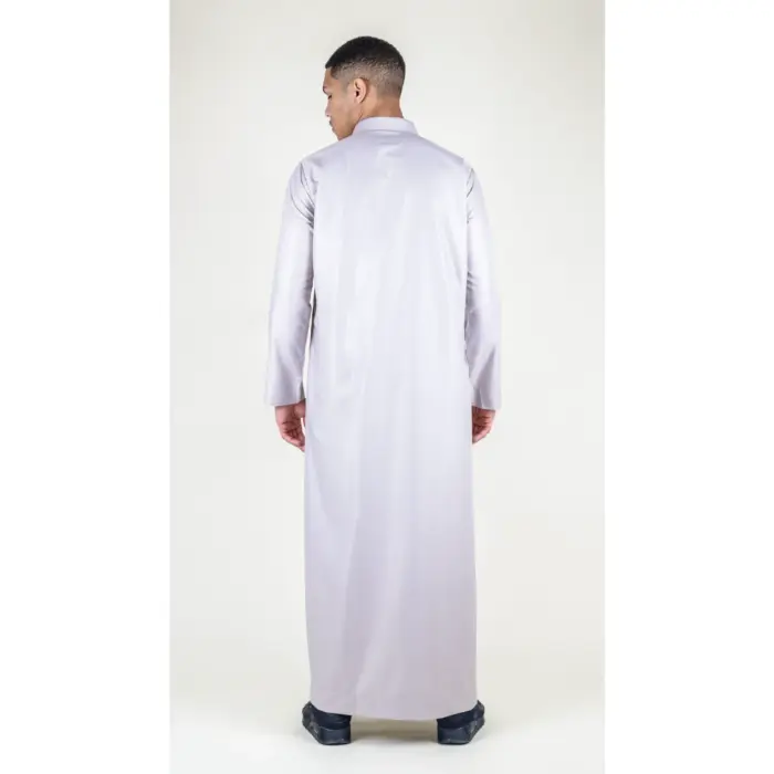 101 - Men's Cream Islamic Muslim Cotton Thobe Jubba - Image 5