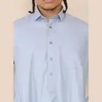 101 - Men's Light Blue Islamic Muslim Cotton Thobe Jubba - Image 3