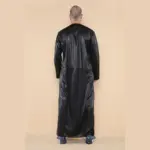 102 - Men's Black Islamic Muslim Shiny Thobe Jubba - Image 4
