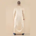 102 - Men's Cream Islamic Muslim Shiny Thobe Jubba - Image 5