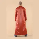 102 - Men's Rust Islamic Muslim Shiny Thobe Jubba - Image 5