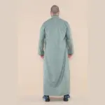 103 - Men's Green Muslim Islam Eid Nehru Collar Thobe - Image 5