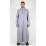 104 - Men's Beige Muslim Nehru Collar Eid Thobe