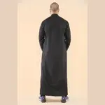 104 - Men's Black Muslim Nehru Collar Eid Thobe - Image 5