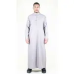 104 - Men's Cream Muslim Nehru Collar Eid Thobe