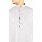 104 - Men's Cream Muslim Nehru Collar Eid Thobe - Image 2