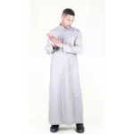 104 - Men's Cream Muslim Nehru Collar Eid Thobe - Image 3
