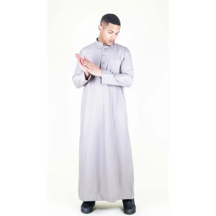 104 - Men's Cream Muslim Nehru Collar Eid Thobe - Image 3