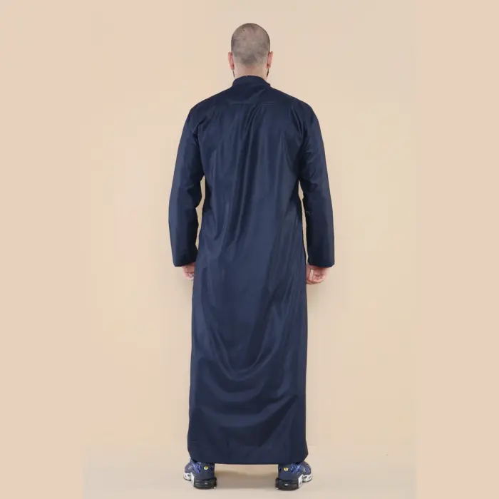 104 - Men's Navy Muslim Nehru Collar Eid Thobe - Image 5