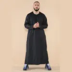 105 - Men's Black Omani Eid Tassel Thobe Jubba