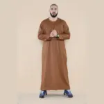 105 - Men's Camel Omani Eid Tassel Thobe Jubba