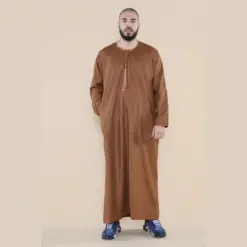 Alternative view of 105 - Men's Camel Omani Eid Tassel Thobe Jubba