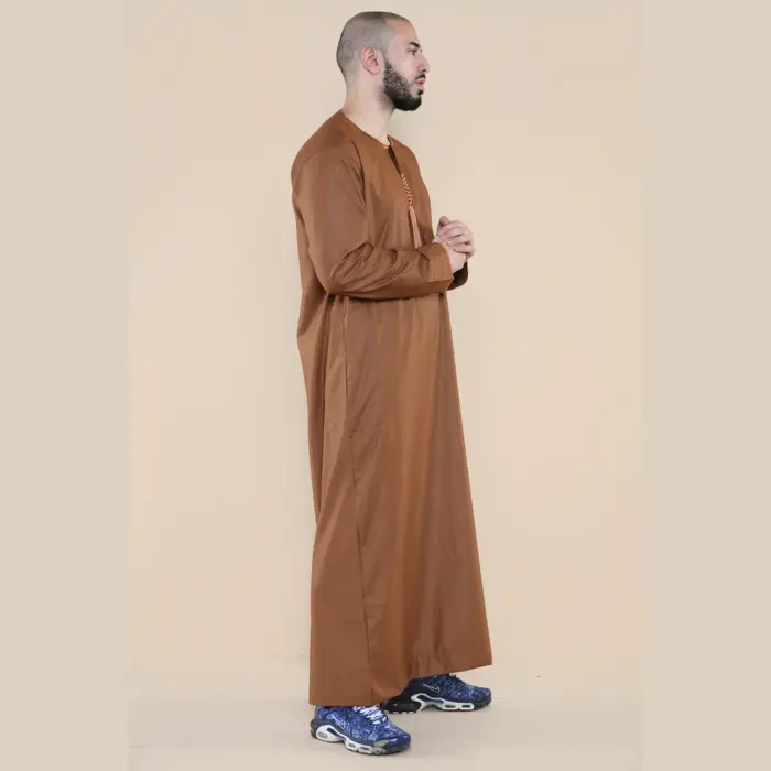 105 - Men's Camel Omani Eid Tassel Thobe Jubba - Image 4