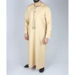 105 - Men's Cream Omani Eid Tassel Thobe Jubba - Image 2