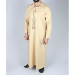 Alternative view of 105 - Men's Cream Omani Eid Tassel Thobe Jubba