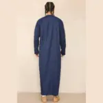 105 - Men's Navy Gold Omani Eid Tassel Thobe Jubba - Image 7