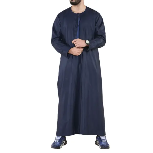 105 Mens Navy Omani Eid Tassel Thobe Jubba Thobez 1