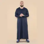 105 - Men's Navy Omani Eid Tassel Thobe Jubba