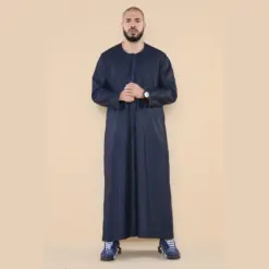 105 - Men's Navy Omani Eid Tassel Thobe Jubba