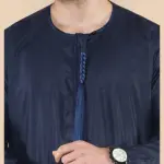 105 - Men's Navy Omani Eid Tassel Thobe Jubba - Image 3