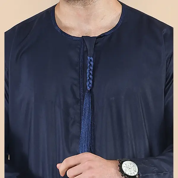 105 Mens Navy Omani Eid Tassel Thobe Jubba Thobez 4