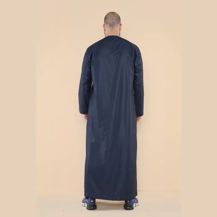 105 - Men's Navy Omani Eid Tassel Thobe Jubba - Image 5