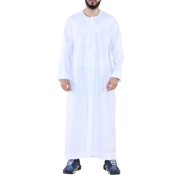 105 Mens White Omani Eid Tassel Thobe Jubba Thobez 1