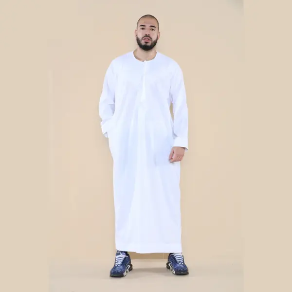 105 Mens White Omani Eid Tassel Thobe Jubba Thobez 4