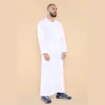 105 - Men's White Omani Eid Tassel Thobe Jubba - Image 4