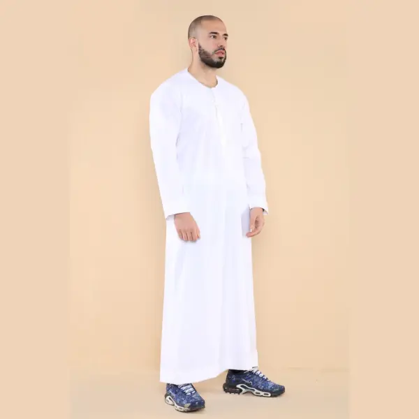 105 Mens White Omani Eid Tassel Thobe Jubba Thobez 5