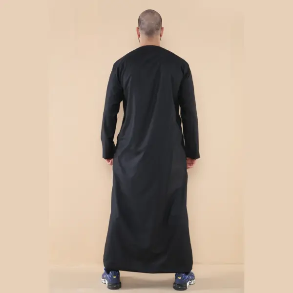 106 Mens Black Omani Eid Tassel Thobe Jubba Thobez 6