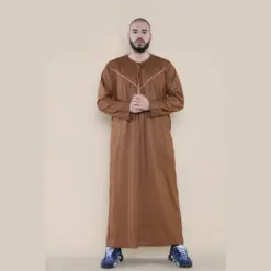 106 - Men's Camel Omani Eid Tassel Thobe Jubba