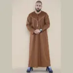 106 - Men's Camel Omani Eid Tassel Thobe Jubba - Image 2