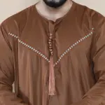 106 - Men's Camel Omani Eid Tassel Thobe Jubba - Image 3