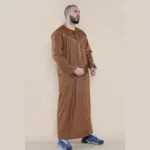 106 - Men's Camel Omani Eid Tassel Thobe Jubba - Image 4