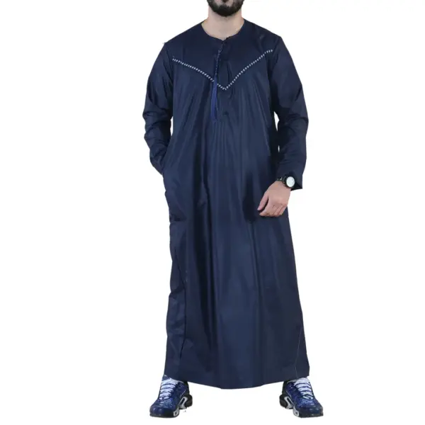 106 Mens Navy Omani Eid Tassel Thobe Jubba Thobez 1