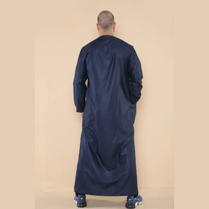 106 - Men's Navy Omani Eid Tassel Thobe Jubba - Image 5