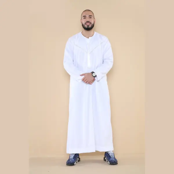 106 Mens White Omani Eid Tassel Thobe Jubba Thobez 2