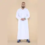 106 - Men's White Omani Eid Tassel Thobe Jubba - Image 2