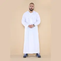 Alternative view of 106 - Men's White Omani Eid Tassel Thobe Jubba